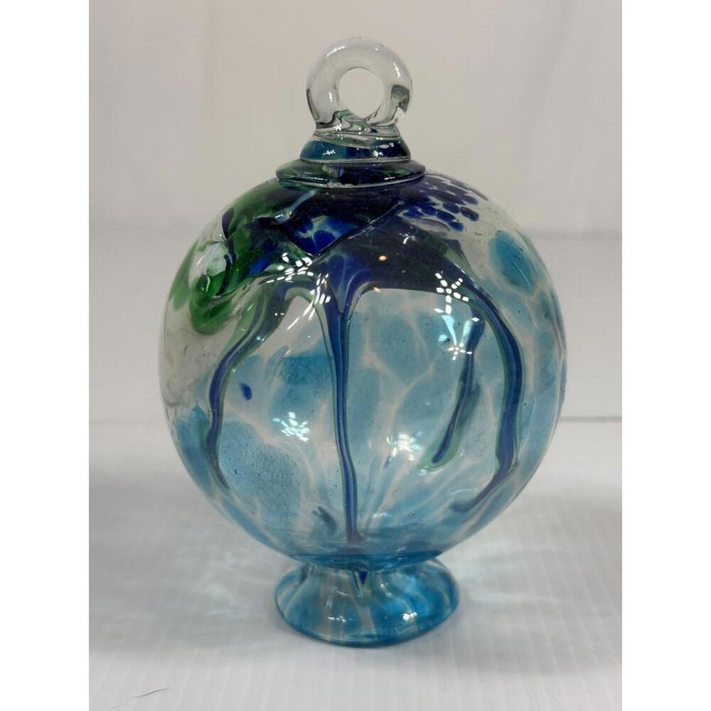 Hand Blown Art Glass Tree Of Friendship Ornament Standing Hanging Christmas